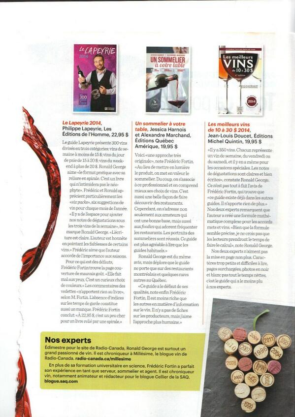 Suggestions de 3 guides de #vins par deux gars que j'adore! Merci <a href="/Fred_Fortin/">Fred Fortin</a> <a href="/millesime/">Millésime</a> @SaqCellier