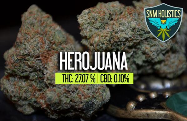 SNMHOLISTICS's tweet photo. Just In! #LabTested #Herojuana: 
#THC: 27.07% 
#CBD: 0.10% 
Toasty! Visit our entire Menu #WeedMaps #SNMHolistics http://t.co/Zbr6Ho0dLx
