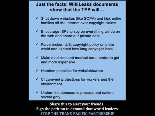 WikiLeaks documents to date about the TPP. #StopTheTPP