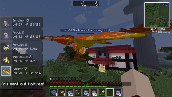 DiaGirlGamer's tweet photo. FOUND MOLTRES IN MY PIXELMON GAME!!!!!! http://t.co/kQa879P8pn