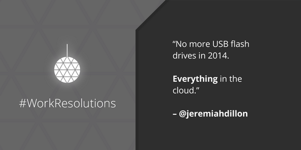 jeremiahdillon's tweet photo. No more USB drives in 2014 (68% still use these!) Everything in the cloud #workresolutions @GoogleAtWork @googledrive http://t.co/OoWC01rcZ8