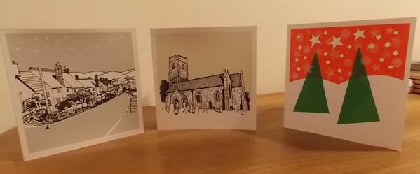 Screen printed Christmas cards 2013!
