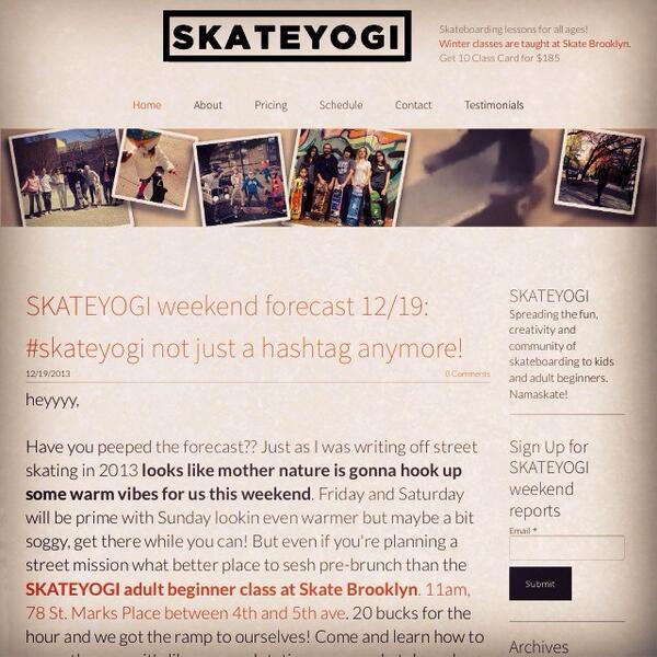 skateyogi's tweet photo. Hot off the presses: http://t.co/goQrJmFFrJ Thursday weekend forecast. Events, links and random commentary http://t.co/rOxztLNHqy