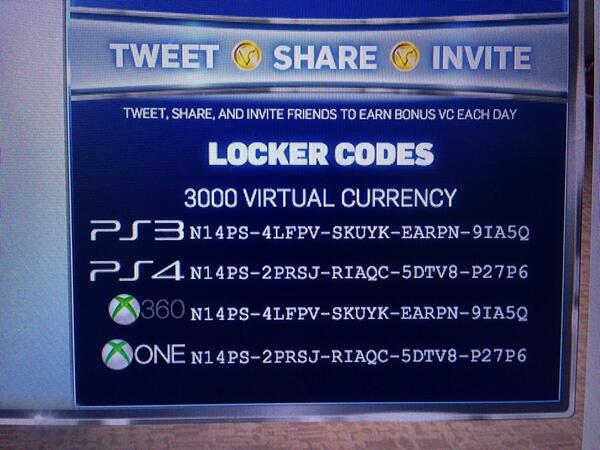 free vc 2k17 locker codes free vc 2k17 locker codes