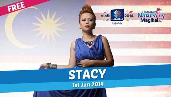 Stacy akan tampil membuat persembahan pada 1 Januari 2014 sempena Langkawi Naturally Magikal ini!