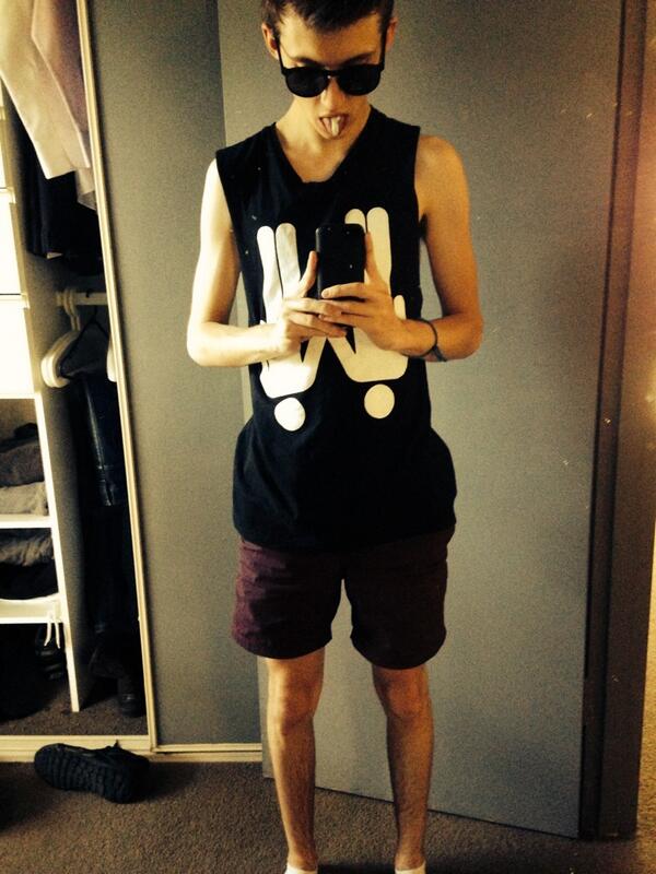 troyesivan's tweet image. So done with being insecure about my body. Yes I have twig legs and you will fucking deal with it