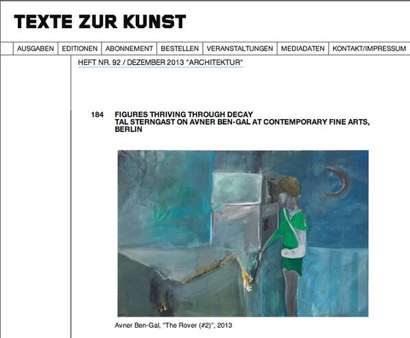 CFA_Berlin's tweet photo. Avner Ben- Gal in Texte zur Kunst
http://t.co/fBLfKf6zkO http://t.co/ywONXbe4yM