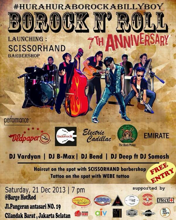 Come and dance  <a href="/borocknrolls/">BOROCK N ROLL</a> anniversarry at HotRod - 7 PM - Dec 21st