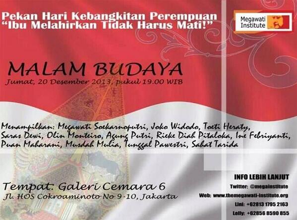 NawaCita_'s tweet photo. Malam Budaya @megainstitute http://t.co/cK7BbdFaPd