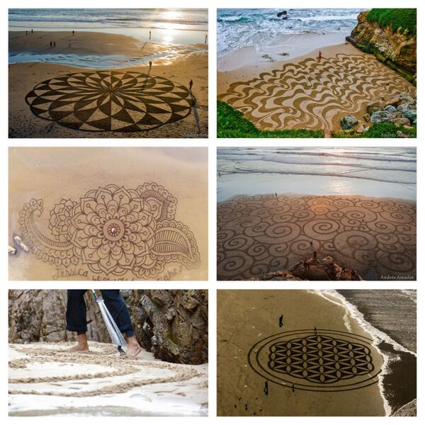 الأمريكي أندرز امادور يستخدم أداة ذات أسنان لرسم هذه اللوحات الفنية على رمال شاطئ سان فرانسيسكو!

#فن
#رسم
#إبداع