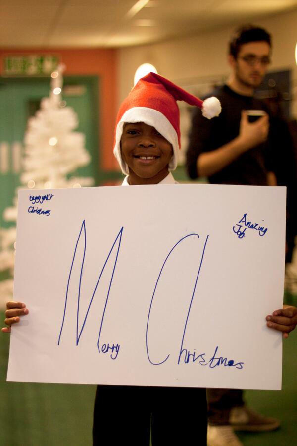 AnotherDayUK's tweet photo. Merry Christmas young carers! From Michael http://t.co/sRI5XeZlPx