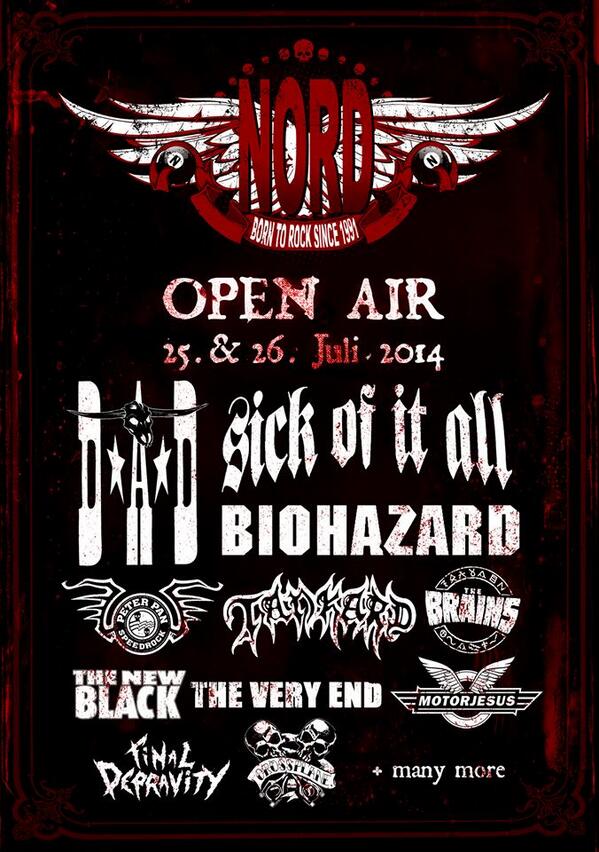 theveryend's tweet photo. THE VERY END bestätigt für’s Nord #OpenAir 2014! https://t.co/LOsV9bXDlG #Ruhrgebiet http://t.co/ctgy6WQVJ0