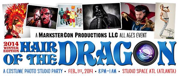 ConTourage's tweet image. Early Bird $10 tickts available for HAIR OF THE DRAGON Photo Studio Party Feb. 1 in #Atlanta @ HairOFTheDragon.com