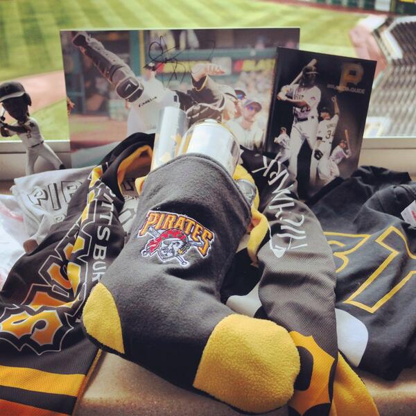 Pirates's tweet photo. Have fun with our #PiratesHoliday all this weekend for a chance to win one of our #Pirates stockings! http://t.co/DrvBMX3LM5