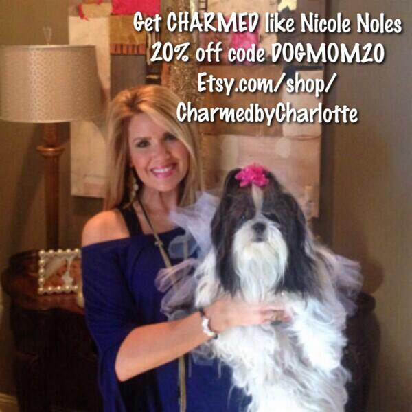 CharmedbyChar's tweet photo. Happy Friday!!! Use code DOGMOM20 and get #CHARMED like @NicoleNoles &amp; @SommerPriss xoxo #dogmom #prettywickedmoms http://t.co/1kekNOLjba