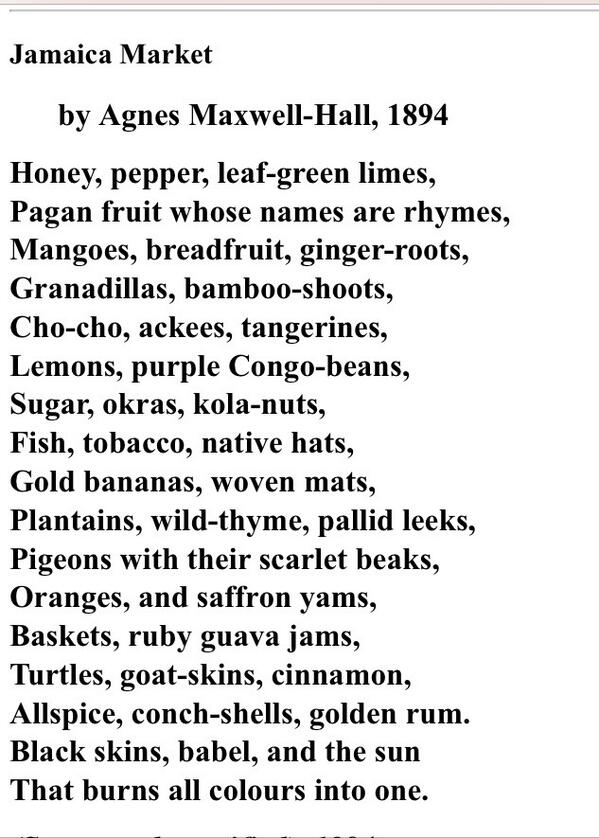 G on Twitter: "Jamaica Market by Agnes Maxwell-Hall, 1894 
