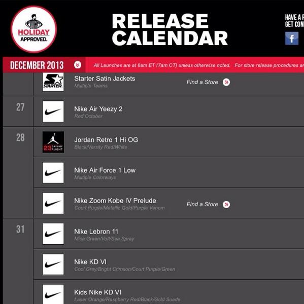 foot locker release dates