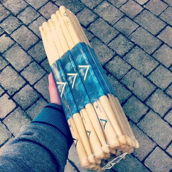 If you want to win a BRICK of VATER DRUMSTICKS. Retweet this photo. Winner announced Christmas Day.