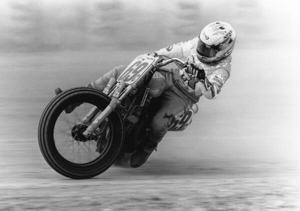 "<a href="/FlatTrackLive/">Flat Track Live</a>: Without a doubt, the most badass flat track pic in history. <a href="/NickyHayden/">Nicky Hayden</a> "  Awesome shot! #fullgas