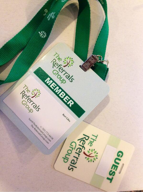 TheReferralsGrp's tweet photo. Member badges are in....ready to start distributing a bunch at the start of 2014! http://t.co/JheYe3oJOe