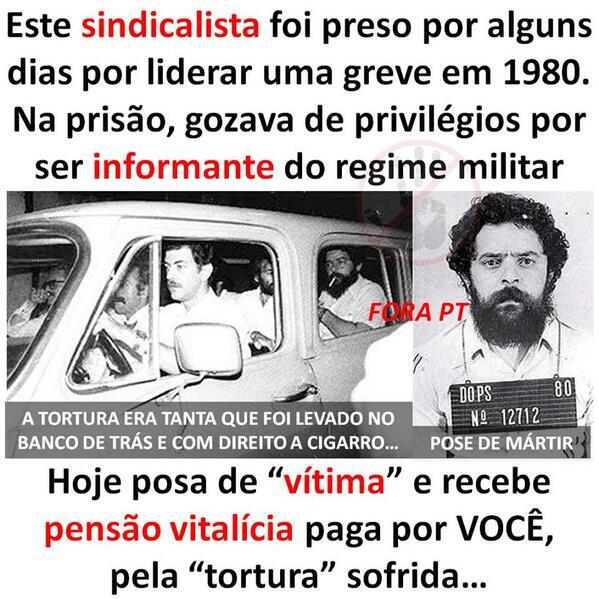 QUEREMOS UMA REVOLUÇÃO on Twitter: "BARBA, BOI, X9, DEDO DURO, ALCAGUETE. Este é o ex-Presidente Lula Segundo Tuma Junior, Lula INFORMANTE do DOPS. http://t.co/2cvatUUq0n"