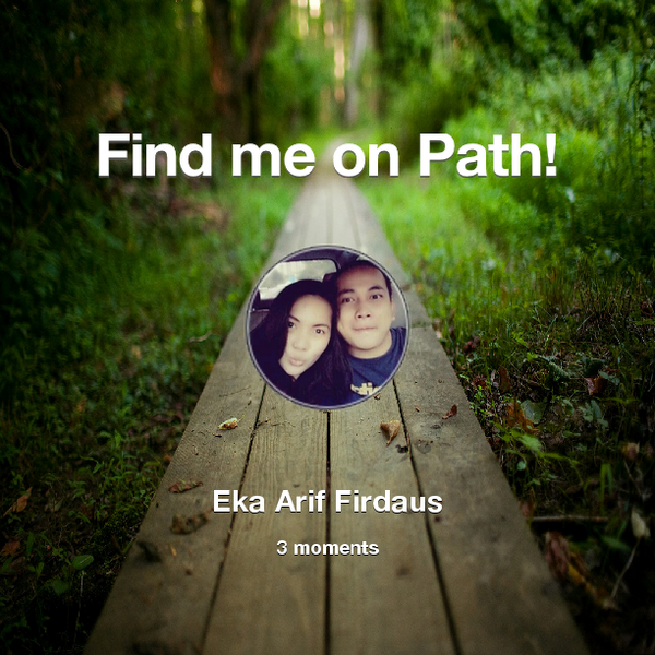 omArifff's tweet photo. Find me on #Path now! Go to: http://t.co/iRnGNMF4nw! #thepersonalnetwork http://t.co/ftbX5Q2XFo