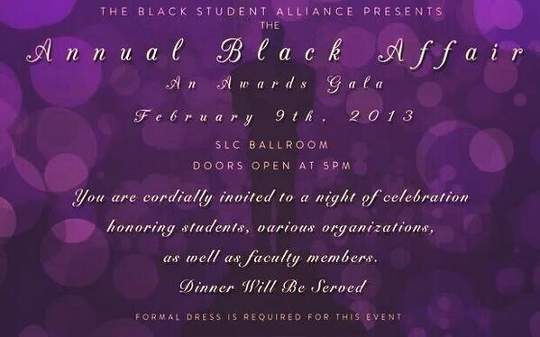 Get your formal attire ready for the BSA Black Affair - An Awards Gala. #BlackExcellence