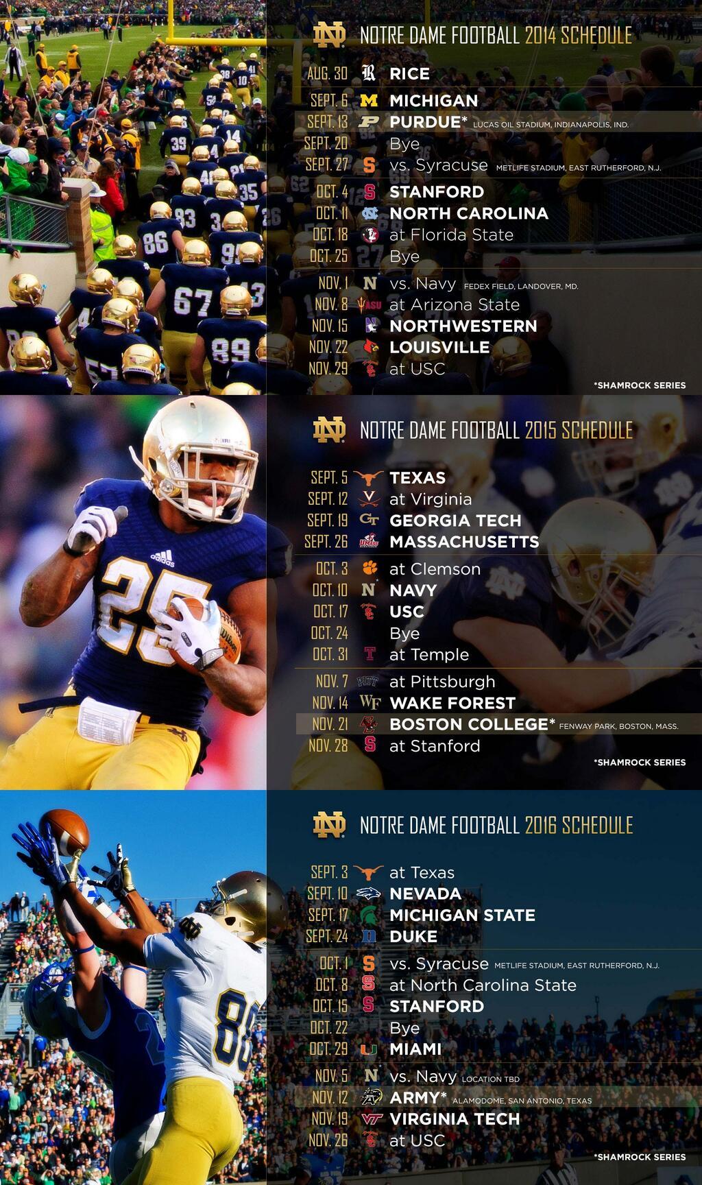 2016 Notre Dame Football Schedule | Examples and Forms