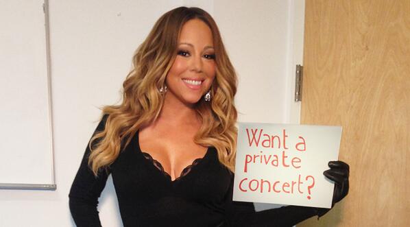 MariahCarey's tweet photo. Want to win a private concert from me, just for you? http://t.co/c14W9VQd2J RT! http://t.co/baCBBMxfKl