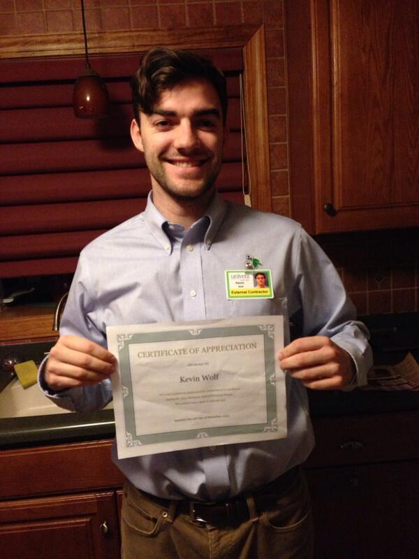 Never been more proud of my little brother! Keep up the great work, Kevin! #CertificateOfAppreciation