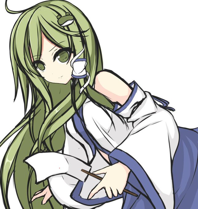 とりあえずあんまり時間取れないから落書きで早苗!時間取ってちゃんと描きます 