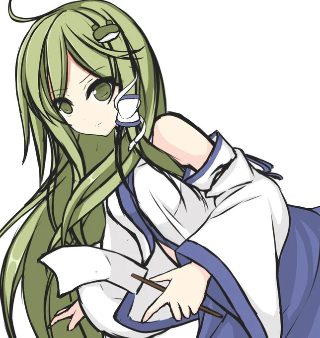 とりあえずあんまり時間取れないから落書きで早苗!時間取ってちゃんと描きます 
