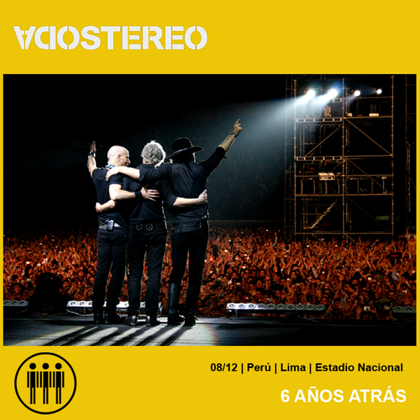ZetaBosiobyZeta's tweet photo. El 8 de diciembre de 2007 #Perú vivía nuestro regreso. @sodastereo #MeVerásVolver con @cerati y @CharlyAlberti http://t.co/0etHqGxeQy
