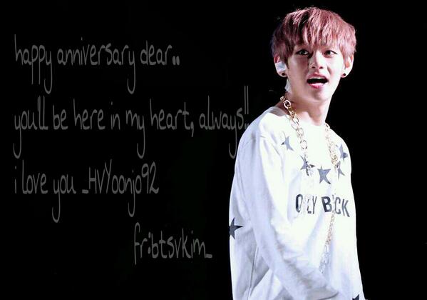 btsvkim_'s tweet photo. @_HVYoonjo92 happy 1month anniversary http://t.co/XxorbqaJxy