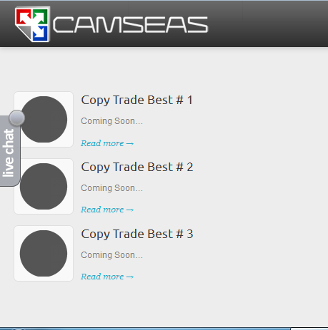 coming soon...
nikmati fasilitas kami dengan hadirnya copy trade.. camseas.com/?ref=center