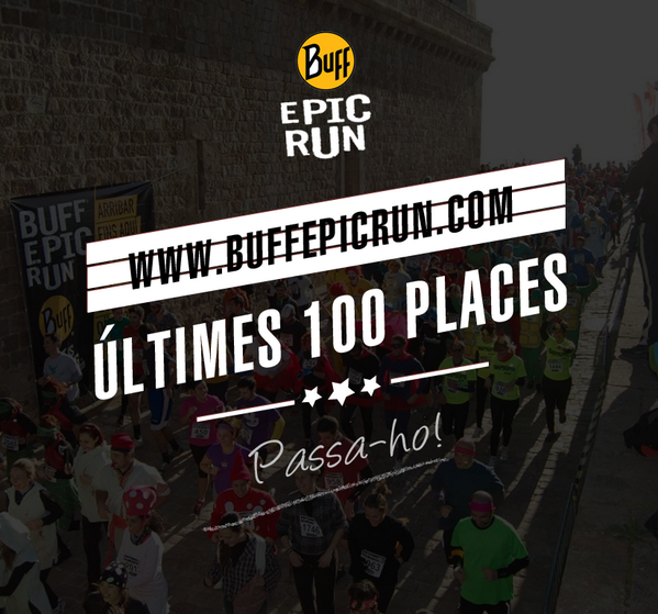 BuffEpicRun's tweet photo. ♦ ÚLTIMES 100 PLACES DISPONIBLES ♦ Passa-ho! ► http://t.co/91ryfhYK4t #BuffEpicRun #Cursa #Barcelona #Running http://t.co/R4iLna1bgU