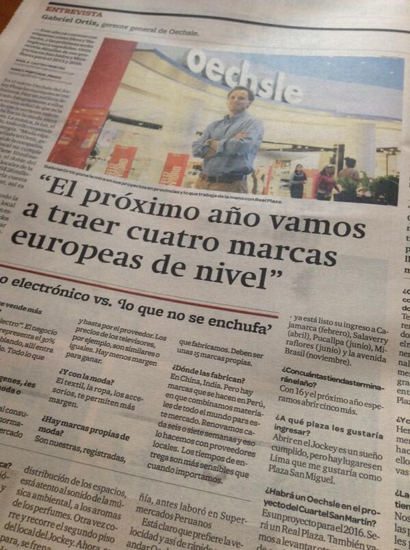 JoelSaitoN's tweet image. El crecimiento de los #retail , claro ejemplo de #Oeschle