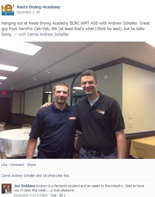 ServproPlymouth's tweet image. #ReetsDryingAcademy