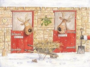 StickybudCards's tweet photo. Santa is mucking out - http://t.co/uKknNC8zxE