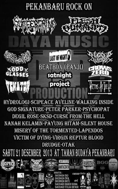 Flyer event PEKANBARU ROCK ON <a href="/DAYA_MUSICprd/">DAYA MUSICproduction</a>