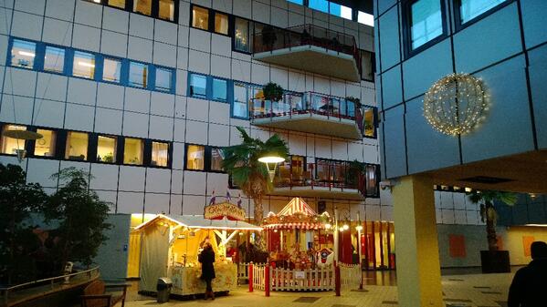 gronotes's tweet photo. City within a City, #umcg university hospital preparing for xmas. http://t.co/7LkoZpIKab