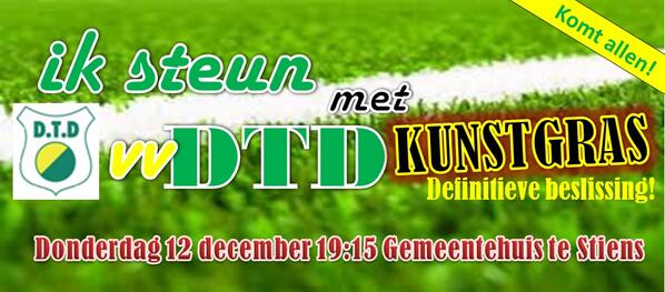 vvDTD's tweet photo. Donderdag 12 December 2013: Definitieve beslissing Kunstgras!  Kom allemaal naar het gemeentehuis te Stiens om 19:15! http://t.co/WFSrn3LnQc