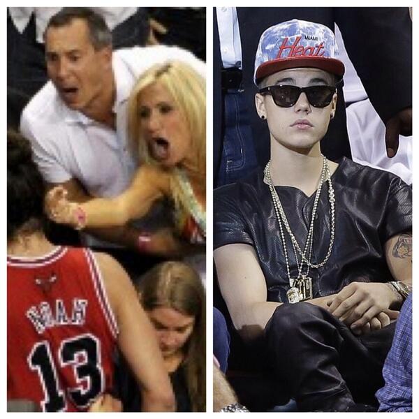 FireMarshall34's tweet photo. If Adrian Peterson thinks the Ravens have the worst fans, then he clearly has never been to a Miami Heat game. http://t.co/5ik58dhM2W