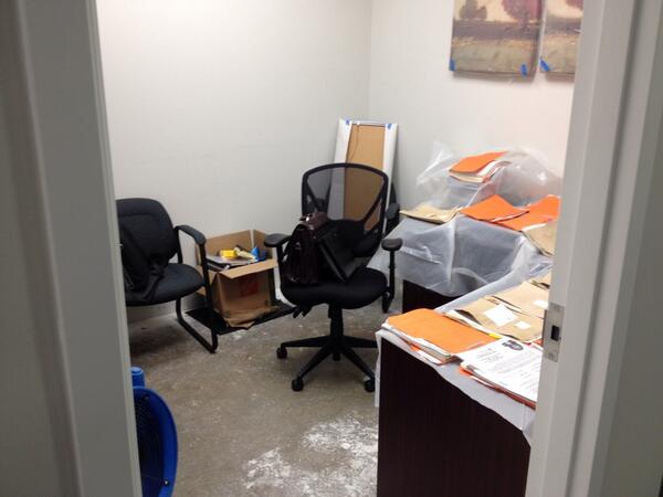 AG2009's tweet photo. The results of a pipe bursting in the condos above our office. #crazytimes http://t.co/FUvlWB6OpI