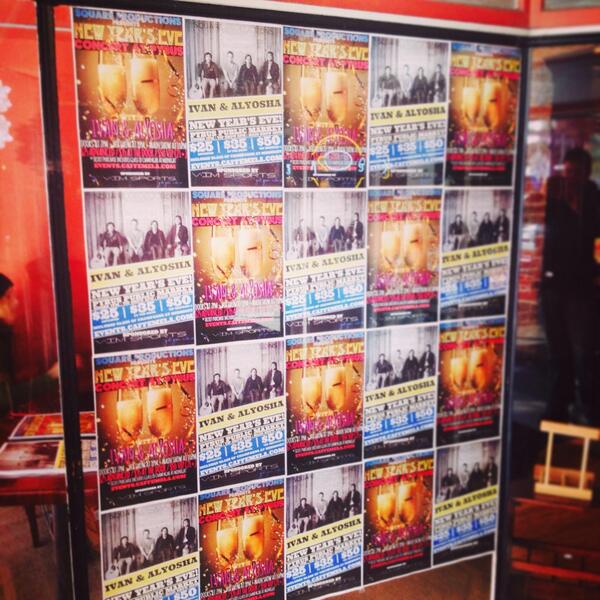 melacoffeeco's tweet image. The NYE poster wall is up. Join us for @ivanandalyosha live at Pybus Public Market New Years Eve! #indie #NYE2013