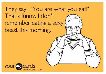 OnlineMancave's tweet photo. "You are what you eat" http://t.co/vBLjpPx8cI