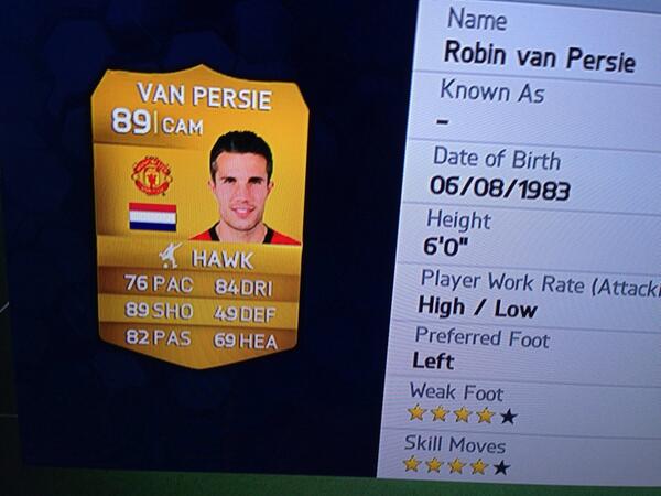 ItsTwisty's tweet photo. FIFA 14 PINKSLIPS!!!!
VAN PERSIE!
1. FOLLOW ME @ItsTwisty
2. RETWEET!
S/O= X3 CHANCE!!! http://t.co/8fRaJdmJI0