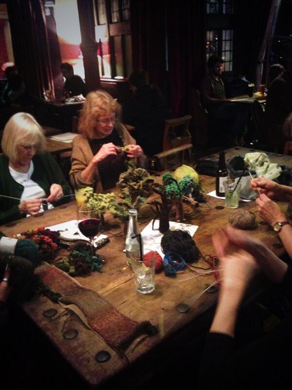 Always a pleasure to have the crafty folk from #KnittingTheCommon in for the evening. Great project, open to all!
