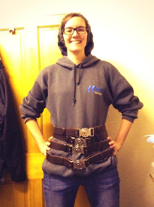 MSNExplorerBelt's tweet photo. @TimothyKidd Dani is wearing them all! http://t.co/PGKAdfAv0j