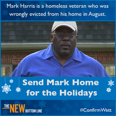 NBLcampaign's tweet photo. Send Mark home for the holidays! Urge your Senators to #ConfirmWatt - Take action now: http://t.co/Dl4quHXpLm http://t.co/b8MWVVNBrE